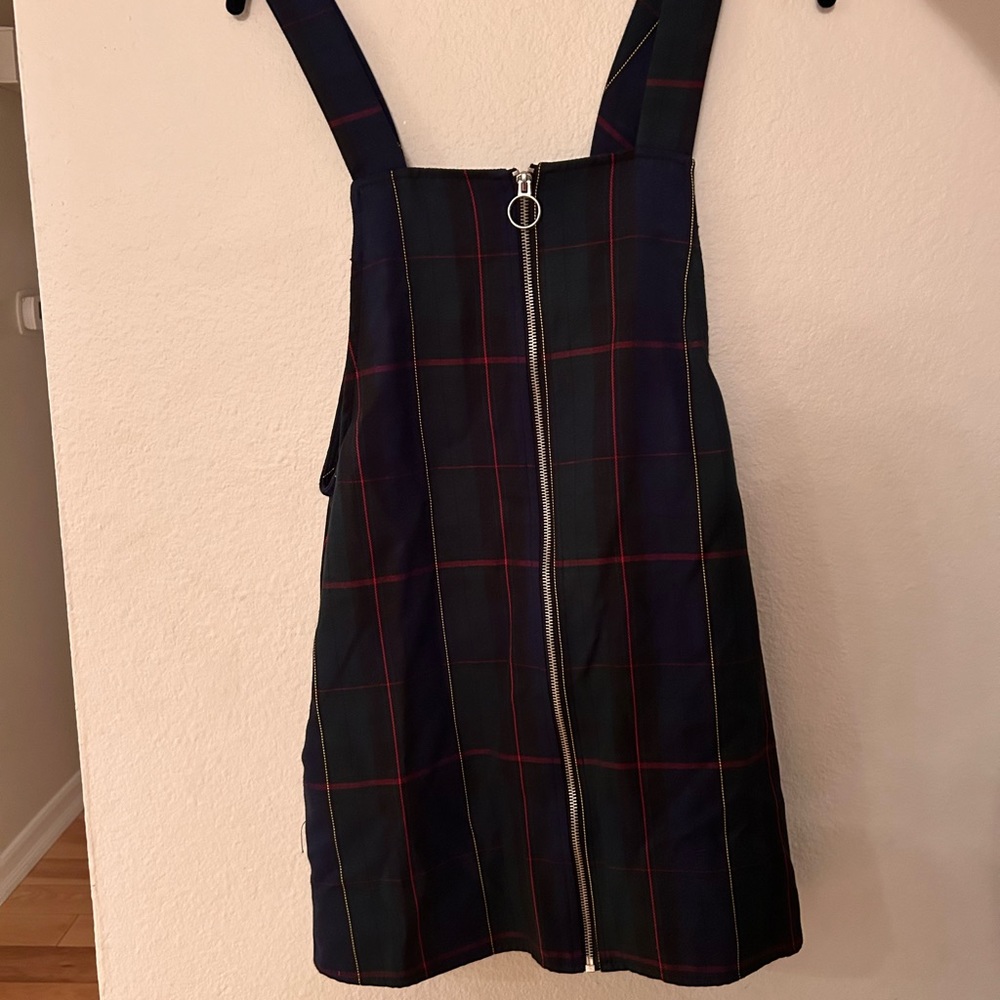Cute zipper plaid dress